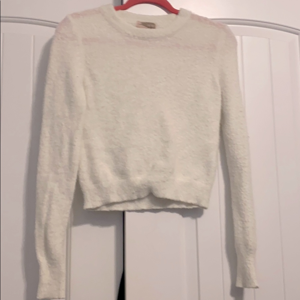 Fuzzy sweater top